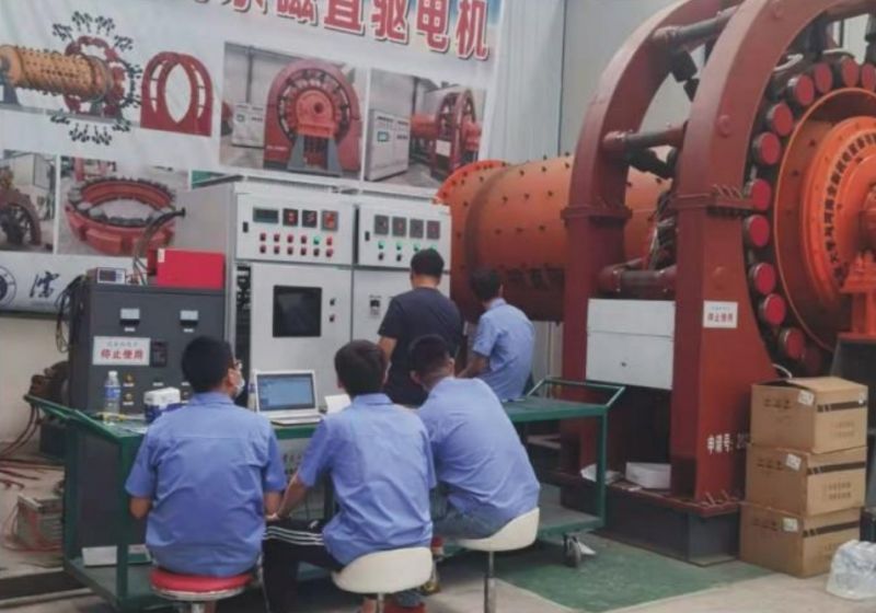 沈陽工業(yè)大學(xué)研究團(tuán)隊(duì)對(duì)永磁直驅(qū)球磨機(jī)進(jìn)行調(diào)試